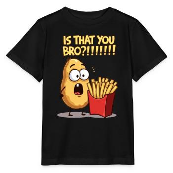 Pomme de terre rencontre frites - T-shirt bio MINI CREATOR Stanley/Stella Enfant - noir - Devant - Mikhail (115cm)