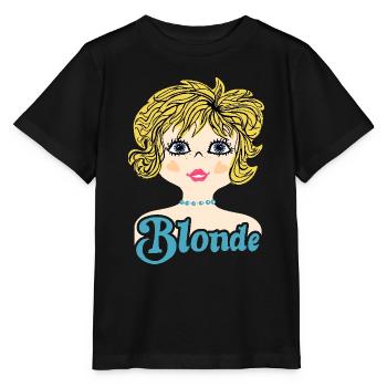 Retro Illustration Blonde - Stanley/Stella Kinder T-Shirt MINI CREATOR  - Schwarz - Vorne - Mikhail (115cm)