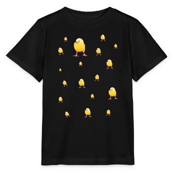 Alarme de poussin - T-shirt bio MINI CREATOR Stanley/Stella Enfant - noir - Devant - Mikhail (115cm)