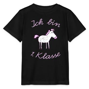 Einschulung_EInhorn_Ich am 1st grade - Stanley/Stella MINI CREATOR Kids’ T-Shirt - black - Front - Mikhail (115cm)
