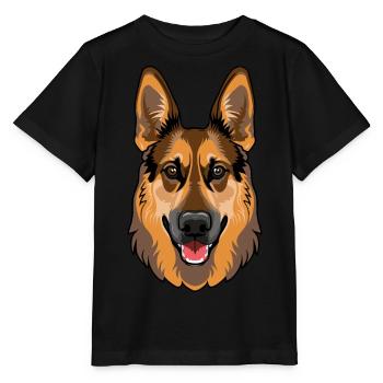 Berger allemand - T-shirt bio MINI CREATOR Stanley/Stella Enfant - noir - Devant - Mikhail (115cm)