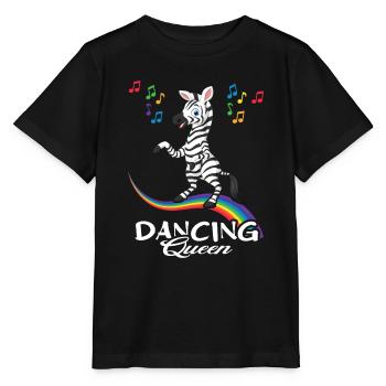 Danseur zèbre dansant dans l’arc-en-ciel - T-shirt bio MINI CREATOR Stanley/Stella Enfant - noir - Devant - Mikhail (115cm)