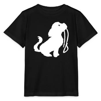 Chien en laisse - T-shirt bio MINI CREATOR Stanley/Stella Enfant - noir - Devant - Mikhail (115cm)