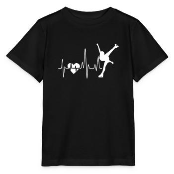 Patinage artistique Patinage artistique Heartbeat - T-shirt bio MINI CREATOR Stanley/Stella Enfant - noir - Devant - Mikhail (115cm)