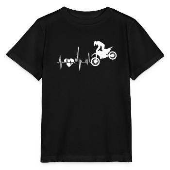 Motocross Motocross Heartbeat - T-shirt bio MINI CREATOR Stanley/Stella Enfant - noir - Devant - Mikhail (115cm)