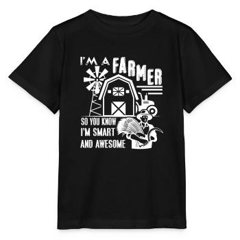 Bauer Ich bin ein großartiger Bauer - Stanley/Stella Kinder T-Shirt MINI CREATOR  - Schwarz - Vorne - Mikhail (115cm)
