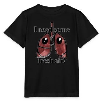 Lungen biologie - Stanley/Stella Kinder T-Shirt MINI CREATOR  - Schwarz - Vorne - Mikhail (115cm)