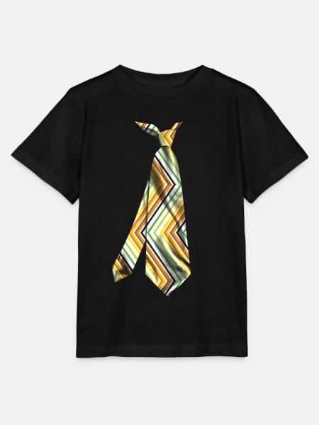t-shirt cravate Krawatte cravate corbata stropdas - T-shirt bio MINI CREATOR Stanley/Stella Enfant - noir