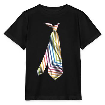 colorful necktie bunte Krawatte colored tie - Stanley/Stella MINI CREATOR Kids’ T-Shirt - black - Front - Mikhail (115cm)