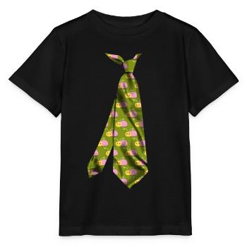printed necktie t-shirt Krawatte tie - Stanley/Stella MINI CREATOR Kids’ T-Shirt - black - Front - Mikhail (115cm)