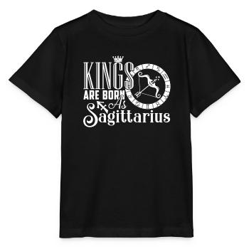 Sagittarius Kings Are Born As Sagittarius - Stanley/Stella MINI CREATOR Kids’ T-Shirt - black - Front - Mikhail (115cm)