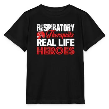 Respiratory Therapist Respiratory Therapist Hero - Stanley/Stella MINI CREATOR Kids’ T-Shirt - black - Front - Mikhail (115cm)