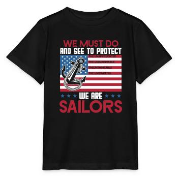 Sailor We Are Sailors - Stanley/Stella MINI CREATOR Kids’ T-Shirt - black - Front - Mikhail (115cm)