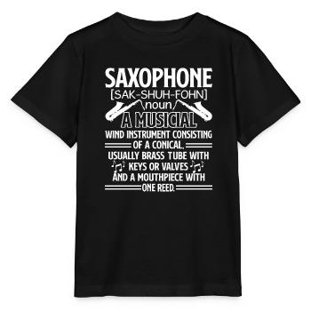 Saxophone Saxophone Definition - Stanley/Stella MINI CREATOR Kids’ T-Shirt - black - Front - Mikhail (115cm)