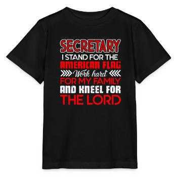 Secretary Secretary I Stand For The Flag - Stanley/Stella MINI CREATOR Kids’ T-Shirt - black - Front - Mikhail (115cm)
