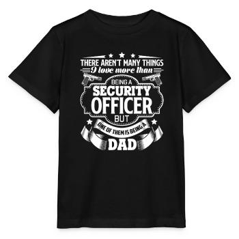 Security Officer Security Officer Dad - Stanley/Stella MINI CREATOR Kids’ T-Shirt - black - Front - Mikhail (115cm)