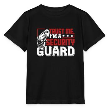 Security Guard Trust Me Security Guard - Stanley/Stella MINI CREATOR Kids’ T-Shirt - black - Front - Mikhail (115cm)