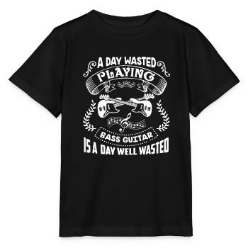 Bass Guitar A Day Playing Bass Guitar - Stanley/Stella MINI CREATOR Kids’ T-Shirt - black - Front - Mikhail (115cm)