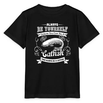 Catfish Always Be A Catfish - Stanley/Stella MINI CREATOR Kids’ T-Shirt - black - Front - Mikhail (115cm)
