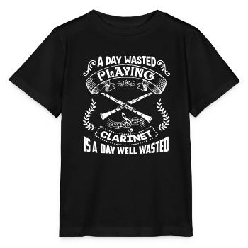 Clarinet A Day Clarinet - Stanley/Stella MINI CREATOR Kids’ T-Shirt - black - Front - Mikhail (115cm)