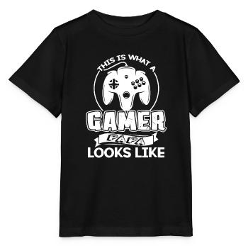 Gamer Gamer Papa - Stanley/Stella MINI CREATOR Kids’ T-Shirt - black - Front - Mikhail (115cm)