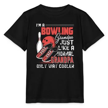 Bowling Bowling Grandpa Is Cooler - Stanley/Stella MINI CREATOR Kids’ T-Shirt - black - Front - Mikhail (115cm)