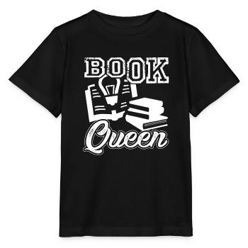 Book Book Queen - Stanley/Stella MINI CREATOR Kids’ T-Shirt - black - Front - Mikhail (115cm)