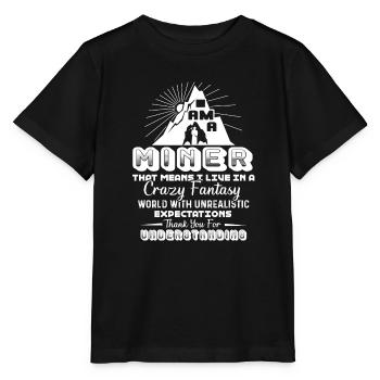 Miner I Am A Miner - Stanley/Stella MINI CREATOR Kids’ T-Shirt - black - Front - Mikhail (115cm)