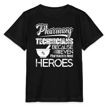 Pharmacy Technician Pharmacy Technicians Heroes - Stanley/Stella MINI CREATOR Kids’ T-Shirt - black - Front - Mikhail (115cm)