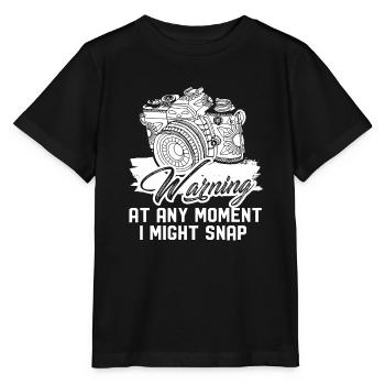 Photographer Photographer Warning - Stanley/Stella MINI CREATOR Kids’ T-Shirt - black - Front - Mikhail (115cm)