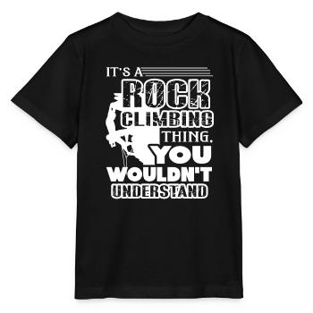 Rock Climbing It's A Rock Climbing Thing - Stanley/Stella MINI CREATOR Kids’ T-Shirt - black - Front - Mikhail (115cm)
