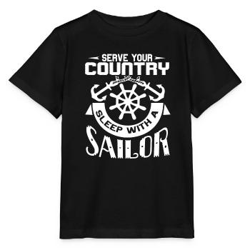 Sailor Sleep With A Sailor - Stanley/Stella MINI CREATOR Kids’ T-Shirt - black - Front - Mikhail (115cm)