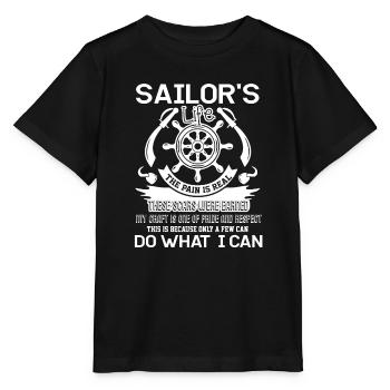 Sailor's Life The Pain Is Real - Stanley/Stella MINI CREATOR Kids’ T-Shirt - black - Front - Mikhail (115cm)