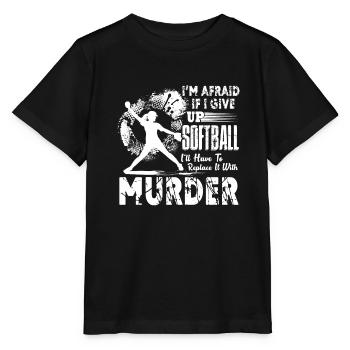 Softball I Never Give Up Softball - Stanley/Stella MINI CREATOR Kids’ T-Shirt - black - Front - Mikhail (115cm)