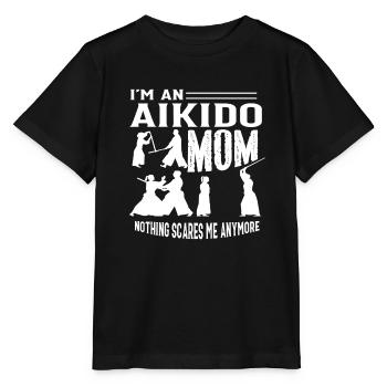 Aikido I'm an Aikido Mom - Stanley/Stella MINI CREATOR Kids’ T-Shirt - black - Front - Mikhail (115cm)