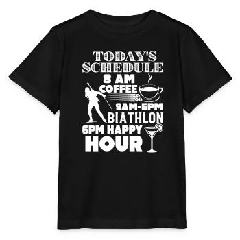 Biathlon Biathlon Today's Schedule - Stanley/Stella MINI CREATOR Kids’ T-Shirt - black - Front - Mikhail (115cm)