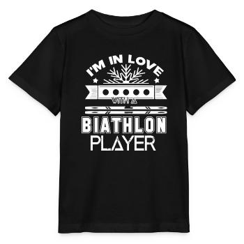 Biathlon In Love With Biathlon Player - Stanley/Stella MINI CREATOR Kids’ T-Shirt - black - Front - Mikhail (115cm)