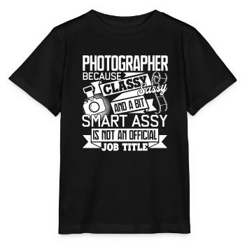 Photographer Photographer Job Title - Stanley/Stella MINI CREATOR Kids’ T-Shirt - black - Front - Mikhail (115cm)