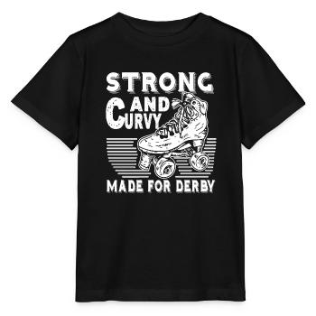 Strong And Curvy Made For Roller Derby - Stanley/Stella MINI CREATOR Kids’ T-Shirt - black - Front - Mikhail (115cm)