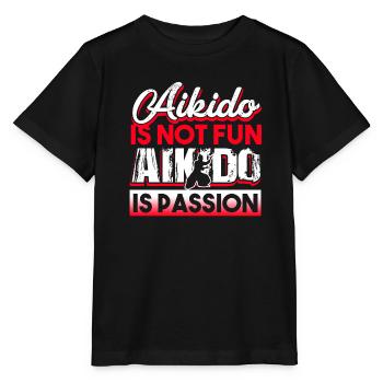 Aikido Aikido is Passion - Stanley/Stella MINI CREATOR Kids’ T-Shirt - black - Front - Mikhail (115cm)