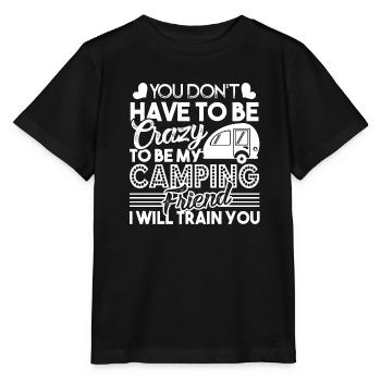 Camping Camping Friend - Stanley/Stella MINI CREATOR Kids’ T-Shirt - black - Front - Mikhail (115cm)