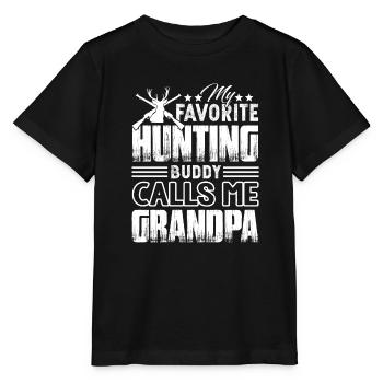 Deer Hunting Deer Hunting Grandpa - Stanley/Stella MINI CREATOR Kids’ T-Shirt - black - Front - Mikhail (115cm)