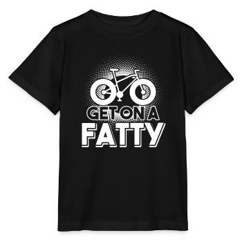 Fat Bike Fat Bike Get On A Fatty - Stanley/Stella MINI CREATOR Kids’ T-Shirt - black - Front - Mikhail (115cm)