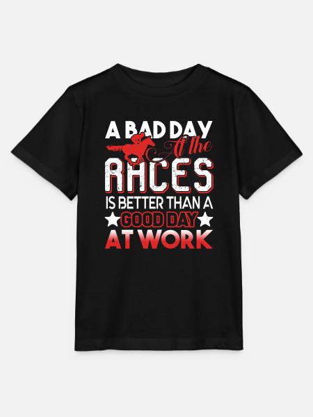 Horse Racing A Bad Day At Horse Racing - Stanley/Stella MINI CREATOR Kids’ T-Shirt - black