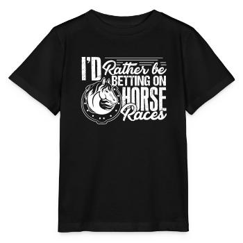 Horse Racing I'd Rather Be Betting On Horse Racing - Stanley/Stella MINI CREATOR Kids’ T-Shirt - black - Front - Mikhail (115cm)