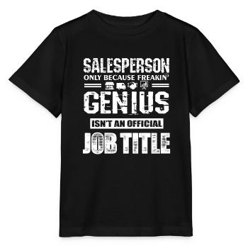 Salesperson Job Title - Stanley/Stella MINI CREATOR Kids’ T-Shirt - black - Front - Mikhail (115cm)
