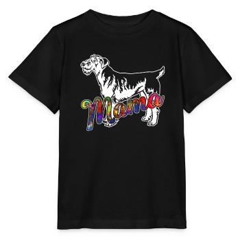Airedale Terrier Airedale Terrier Mama - Stanley/Stella MINI CREATOR Kids’ T-Shirt - black - Front - Mikhail (115cm)