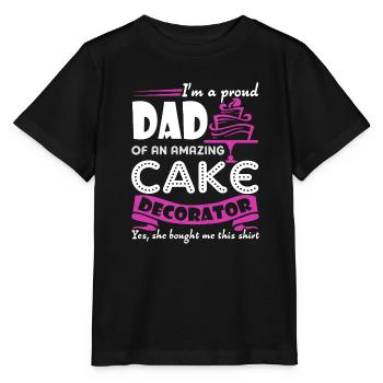 Cake Decorator Cake Decorator Dad - Stanley/Stella MINI CREATOR Kids’ T-Shirt - black - Front - Mikhail (115cm)