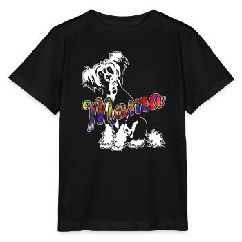 Chinese Crested Chinese Crested Mama - Stanley/Stella MINI CREATOR Kids’ T-Shirt - black - Front - Mikhail (115cm)