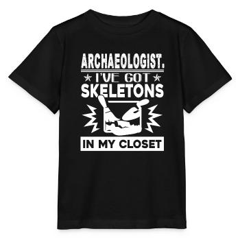 Archaeologist I've Got Skeletons In My Closet - Stanley/Stella MINI CREATOR Kids’ T-Shirt - black - Front - Mikhail (115cm)